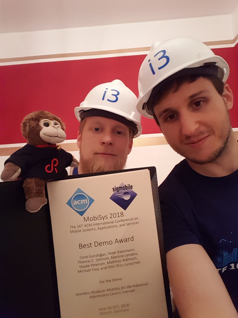 Best Demo Award at ACM Mobisys'18